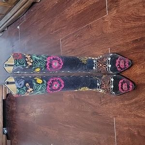 Hand embroidered boots